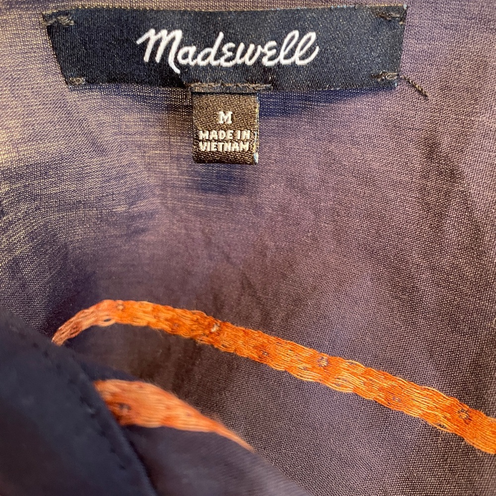 Madewell Navy Hilltop Shirt - Picture 7 of 8